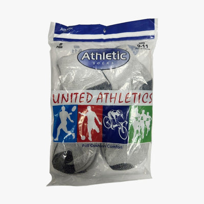 MEN 6-PK QUARTER HEEL & TOE SOCKS UNITED ATHLETICS - 2911