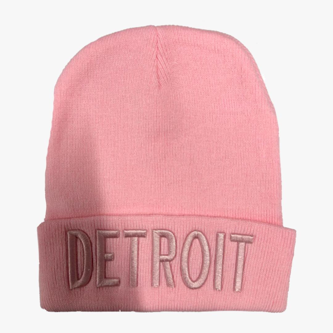 DETROIT LOGO WHOLESALE FOLDABLE KNIT WARM WINTER HATS - 6041