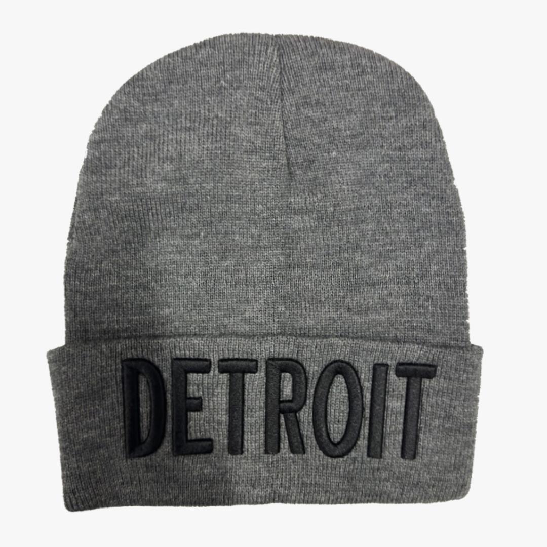 DETROIT LOGO WHOLESALE FOLDABLE KNIT WARM WINTER HATS - 6041