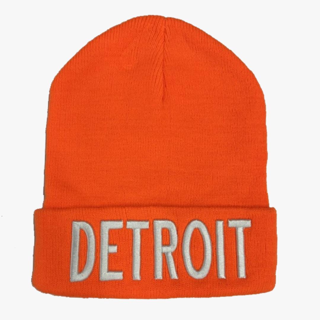 DETROIT LOGO WHOLESALE FOLDABLE KNIT WARM WINTER HATS - 6041