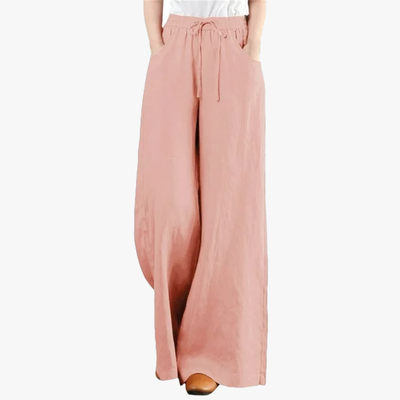ST.CHRISTINA COTTON WIDE LEG WHOLESALE WOMEN SUMMER PANTS ASSORTED COLORS SMALL/MEDIUM AND LARGE/XL