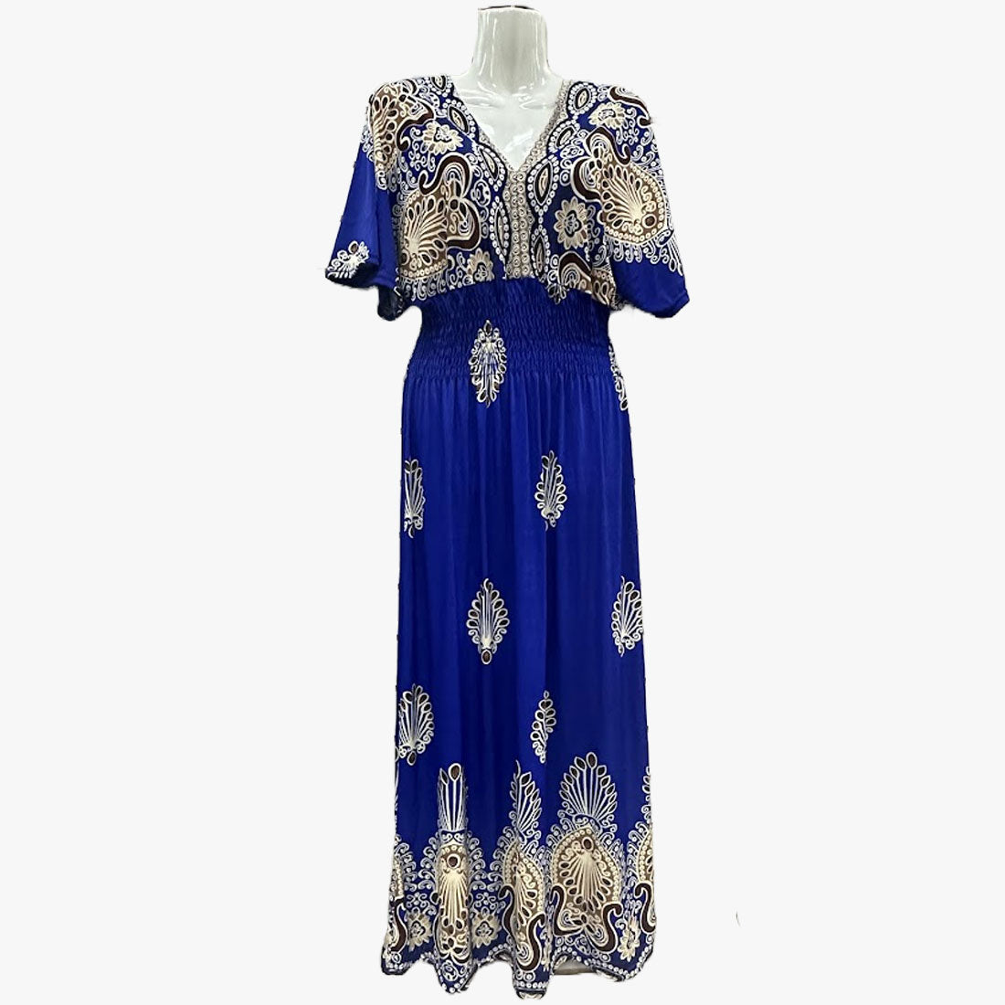 WHOLESALE MAJESTIC PAISLEY MAXI SUNDRESS ASSORTED COLORS - 670126