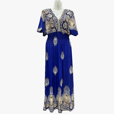 WHOLESALE MAJESTIC PAISLEY MAXI SUNDRESS ASSORTED COLORS - 670126