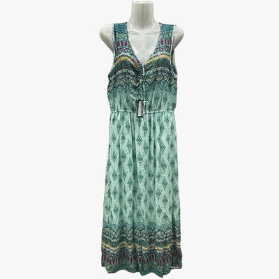 BOHEMIAN DELIGHT V-NECK SLEEVLESS WHOLESALE SUNDRESS ASSORTED COLORS - 670119