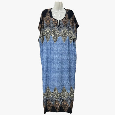 WHOLESALE DUDUDAI SUMMER DRESS EMBROIDERY ACCENTS ASSORTED COLORS (641186) - 670136