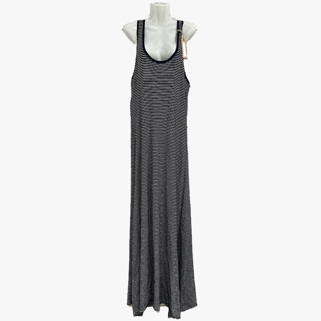 WHOLESALE SLEEK STRIPE TANK MAXI DRESS SIZE XL ASSORTED COLORS (SS 976) - 3714