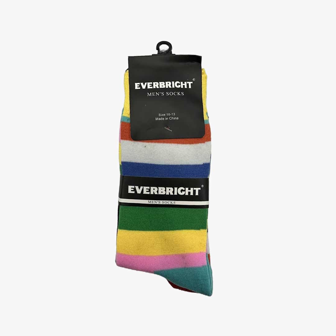 EVERBRIGHT MEN FASHION DRESS SOCKS 12 PACK 10-13 (EBMY026) - 2726