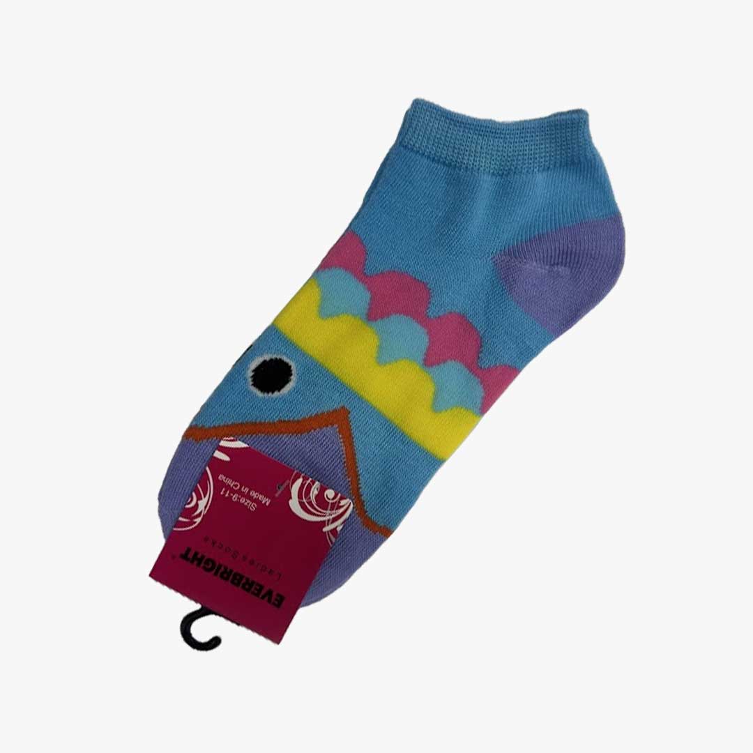 WHOLESALE WOMEN LOWCUT FASHION SOCKS EVERBRIGHT FISH FRINT 9-11 (EBA01) - 2078