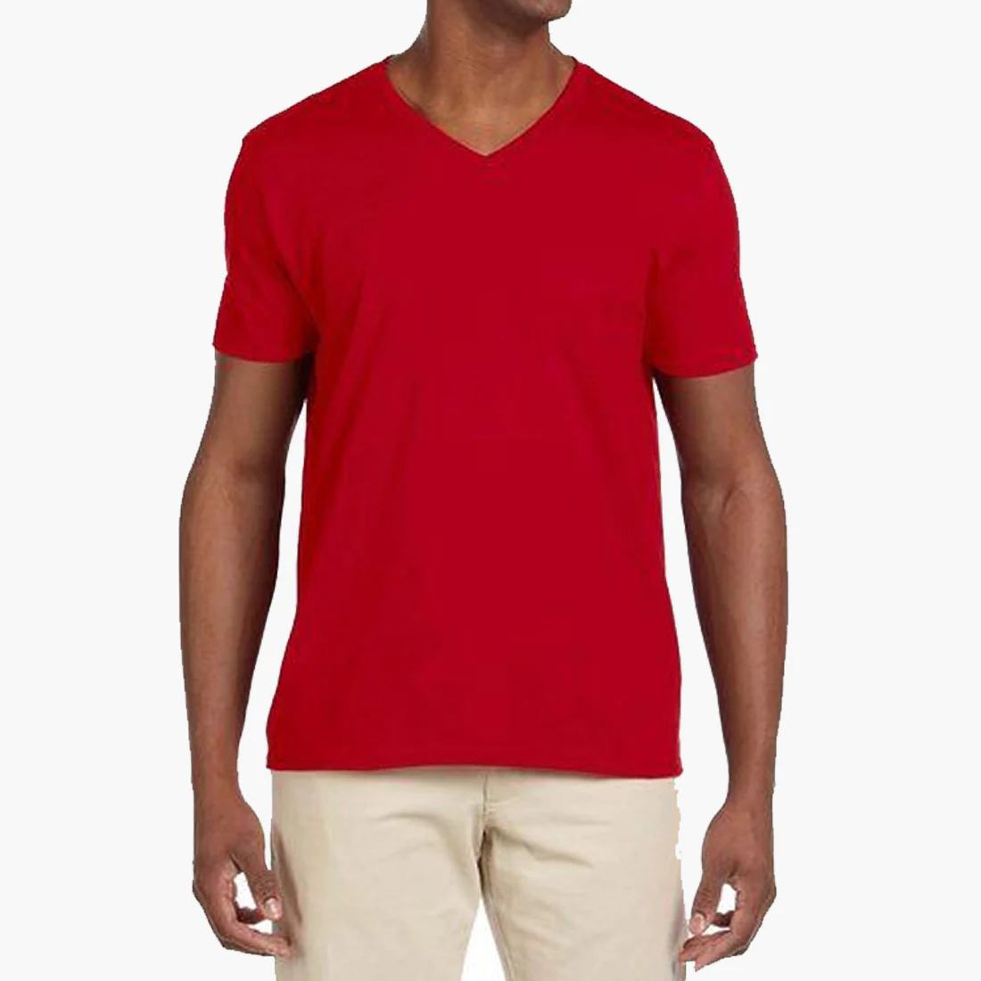 UNITED TEXTILE WHOLESALE  MEN SHORT SLEEVE HIGH-QUALITY COTTON  V-NECK T-SHIRTS - 4731
