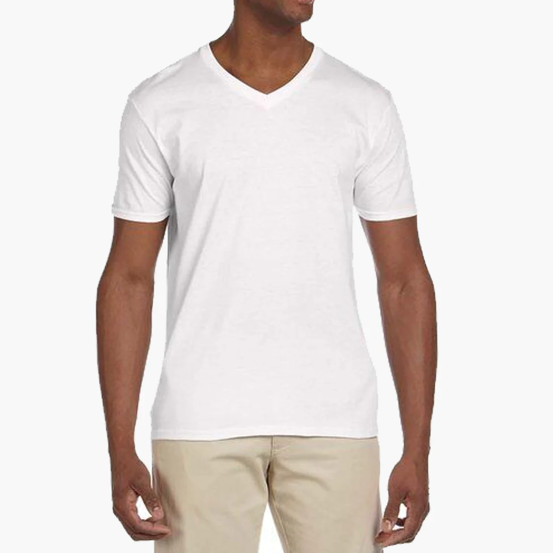 UNITED TEXTILE WHOLESALE  MEN SHORT SLEEVE HIGH-QUALITY COTTON  V-NECK T-SHIRTS - 4731