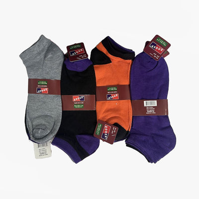 RODEX WOMEN'S LOWCUT SOCKS SIZE 9-11 SOLID / HEEL & TOE (2033A)