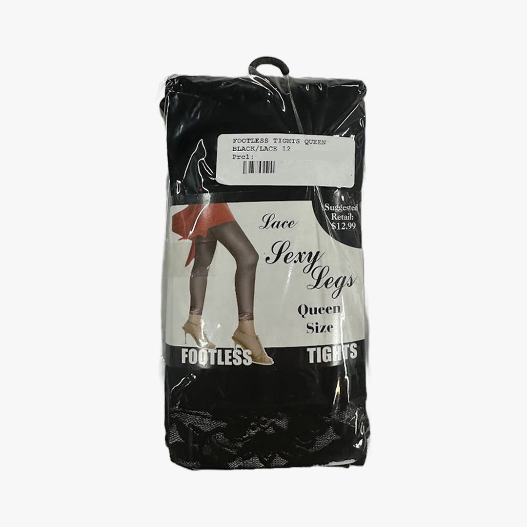 WHOLESALE WOMEN FOOTLESS TIGHTS WITH LACE ENDS ONE SIZE SEXY LEGS - 1185