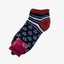 EVERBRIGHT WOMEN'S LOWCUT SOCKS 12 PACK ASSORTED BLUE RED WHITE STAR DESIGNS SIZE 9-11