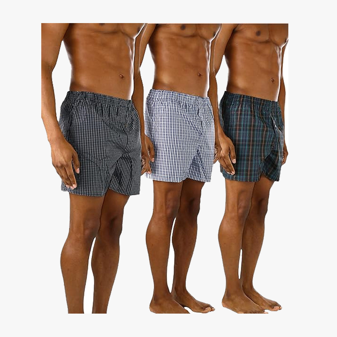 3-PK MEN UT PLAID BOXERS UNDERWEAR ASSORTED COLORS - 4015 – UNITED ...