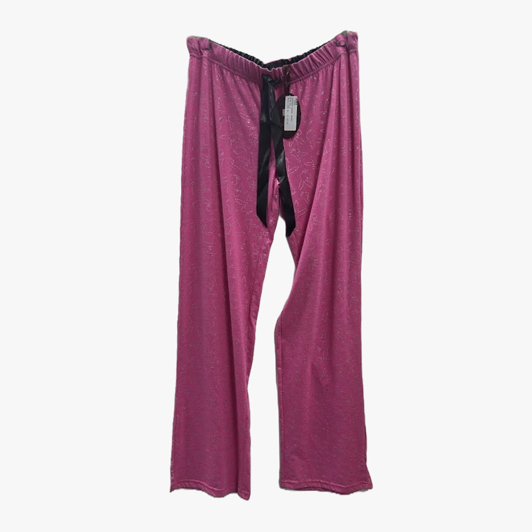 LADIES PLAYBOY PAJAMA PANTS PINK SMALL-LARGE - 3490