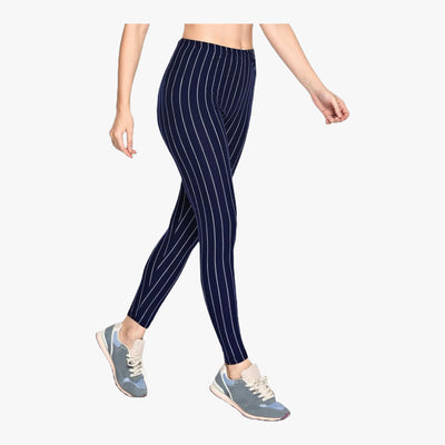 LADIES VERTICAL STRIPPED LEGGING PANTS ONE SIZE ASSORTED COLORS (C&K LG9-128) - 3604