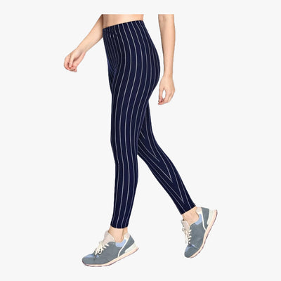 LADIES VERTICAL STRIPPED LEGGING PANTS ONE SIZE ASSORTED COLORS (C&K LG9-128) - 3604