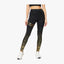 LADIES GK HIGH WAIST TRAINING LEGGING PANTS BLACK&GOLD (U158) - 3605