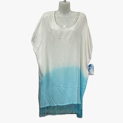 OMBRE FRINGLE COVER UP BEACH DRESS ASSORTED COLORS (AT-53221) - 3716