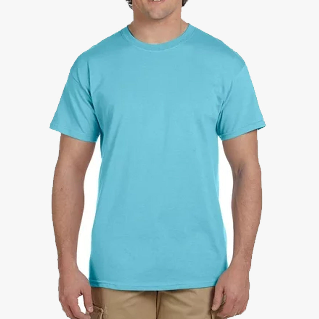 SKY BLUE UT MEN SHORT SLEEVE HIGH-QUALITY COTTON T-SHIRTS - 4301