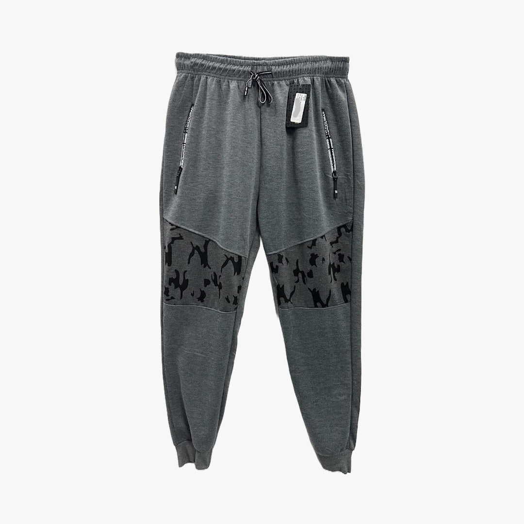 MEN JOGGER SWEATPANTS WITH ZIPPER POCKETS (641055) GREY - 4771