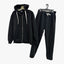 MEN PREMIUM JOGGING SUIT ZIP UP HOODIE AND SWEATPANTS WITH LEG STRAPS (THE IMAGE) BLACK - 4880