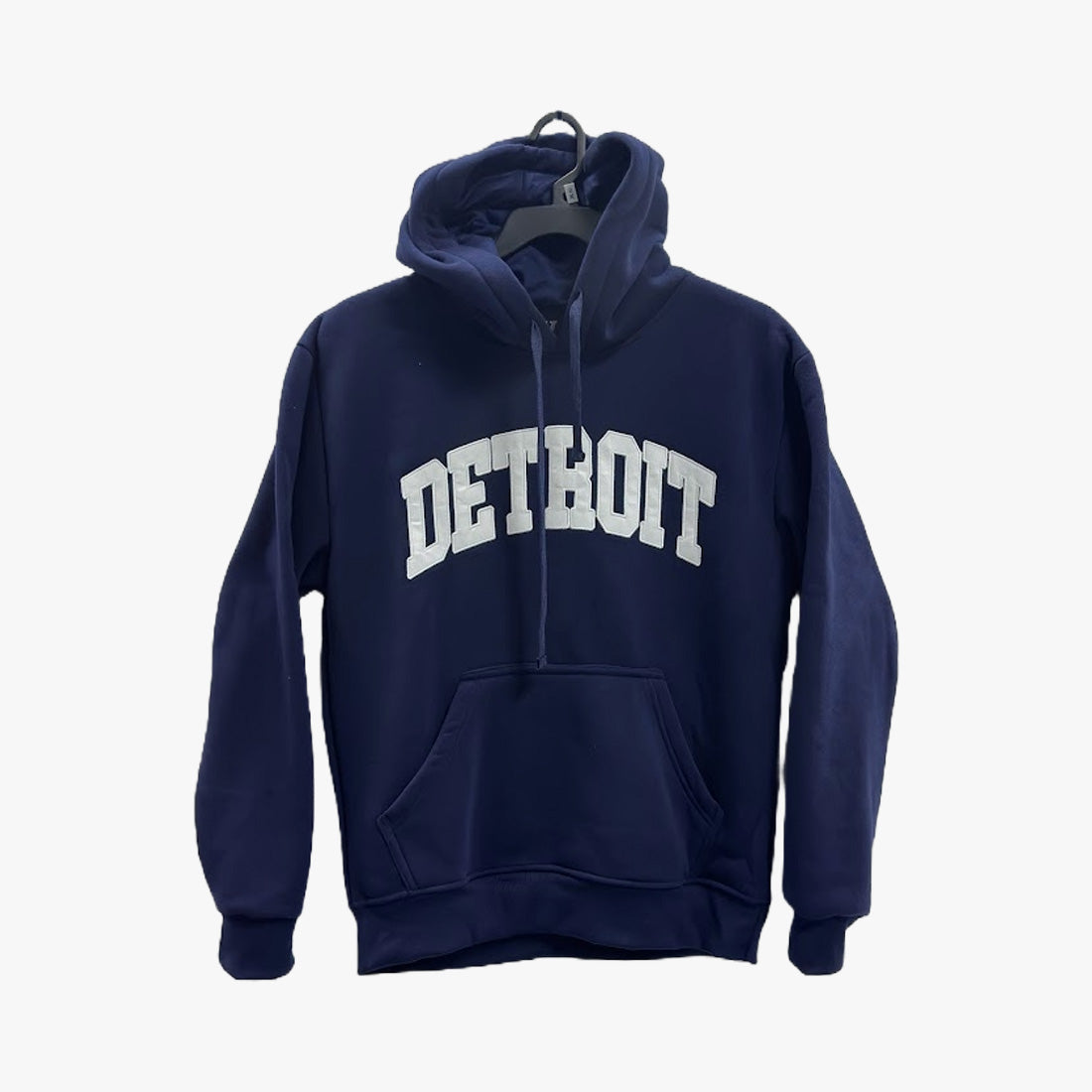 UNITED TEXTILE DETRIOT LOGO HIGH-QUALITY PULLOVER HOODIE WITH DRAWSTRING - 4978