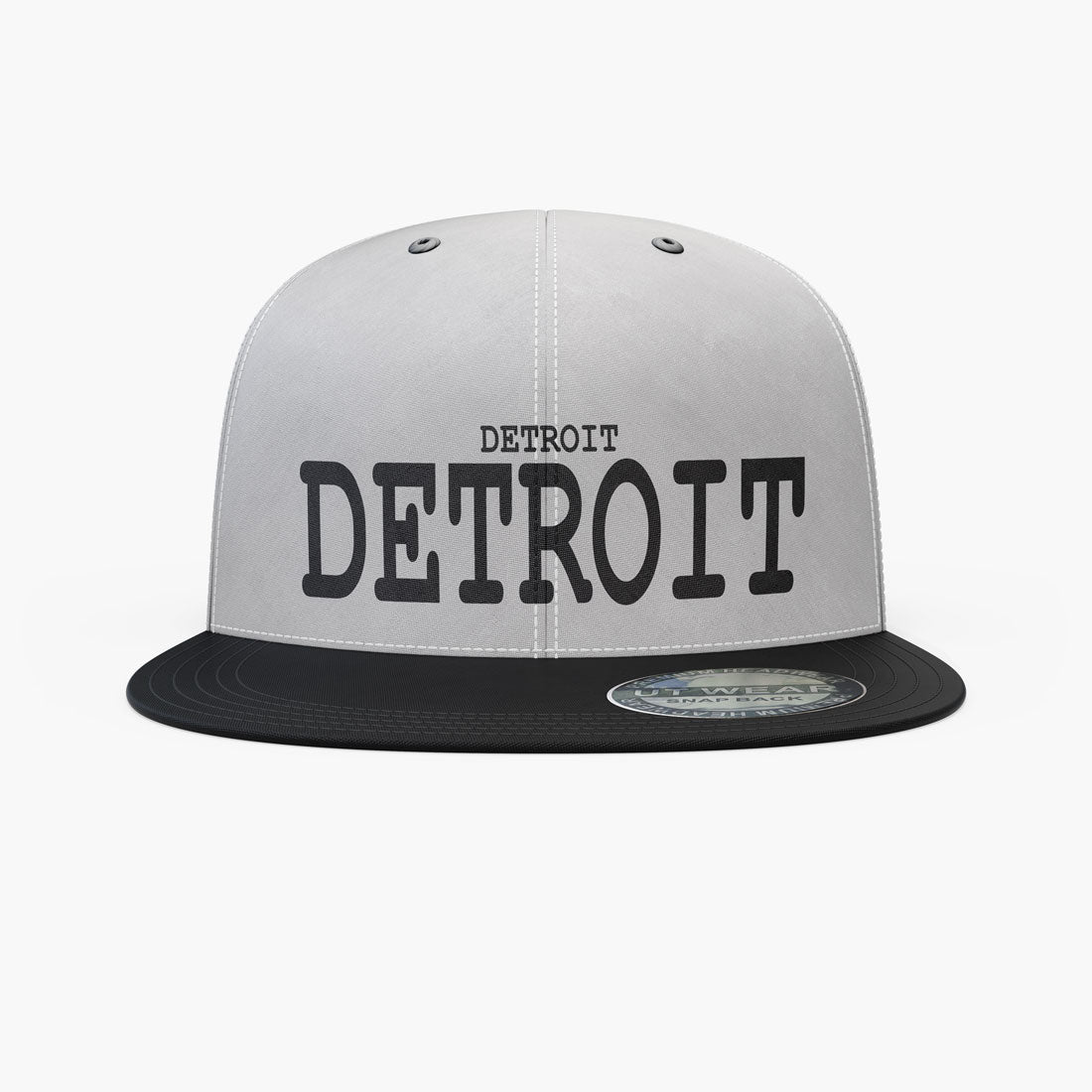 DETROIT UNITED WEAR FLAT SNAPBACK CAP BLUE WHITE VISOR  - 60250121