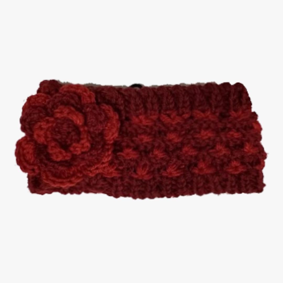 FASHION FLOWER KNIT WINTER HEADBAND (33044) ASSORTED - 6410