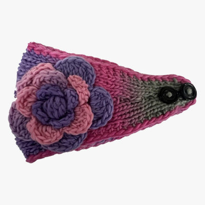 FASHION WINTER HEADBAND WITH KNITED ROSE (33051) ASSORTED - 6417
