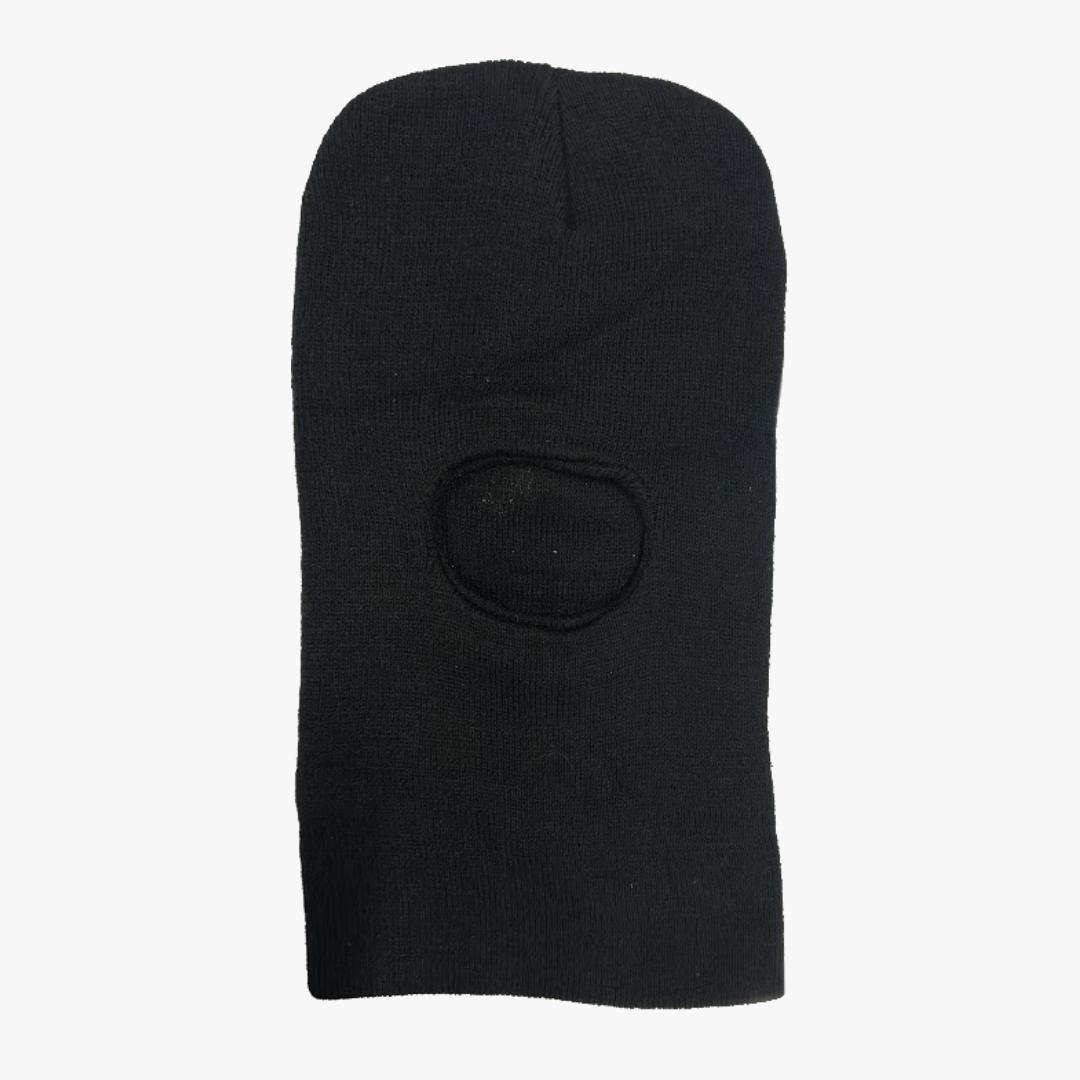 WHOLESALE WINTER4 FACE MASK KNIT BALACLAVA ONE HOLE BLACK - 6633