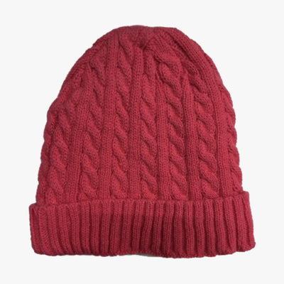 LADIES CABLE KNIT WINTER HAT ASSORTED - 6735