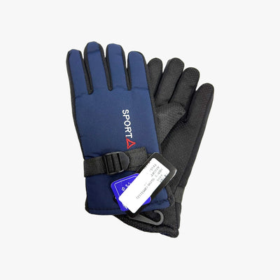 WHOLESALE SPORT SKI WINTER GLOVES WITH FLUNNEL LINING ANTI-SLIP AND TOUCH FUNCTIONALITY WITH STRAPS (GM55112) - 6806