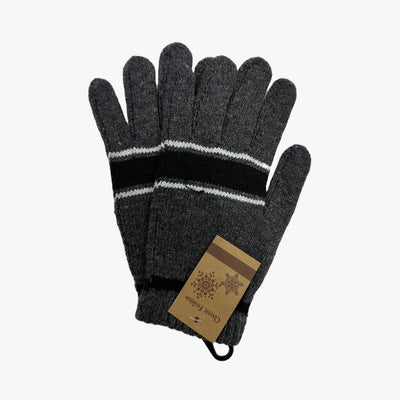 MEN WINTER KNITTED THERMAL WARM FASHION GLOVES (201845) - ASSORTED COLORS - 6846
