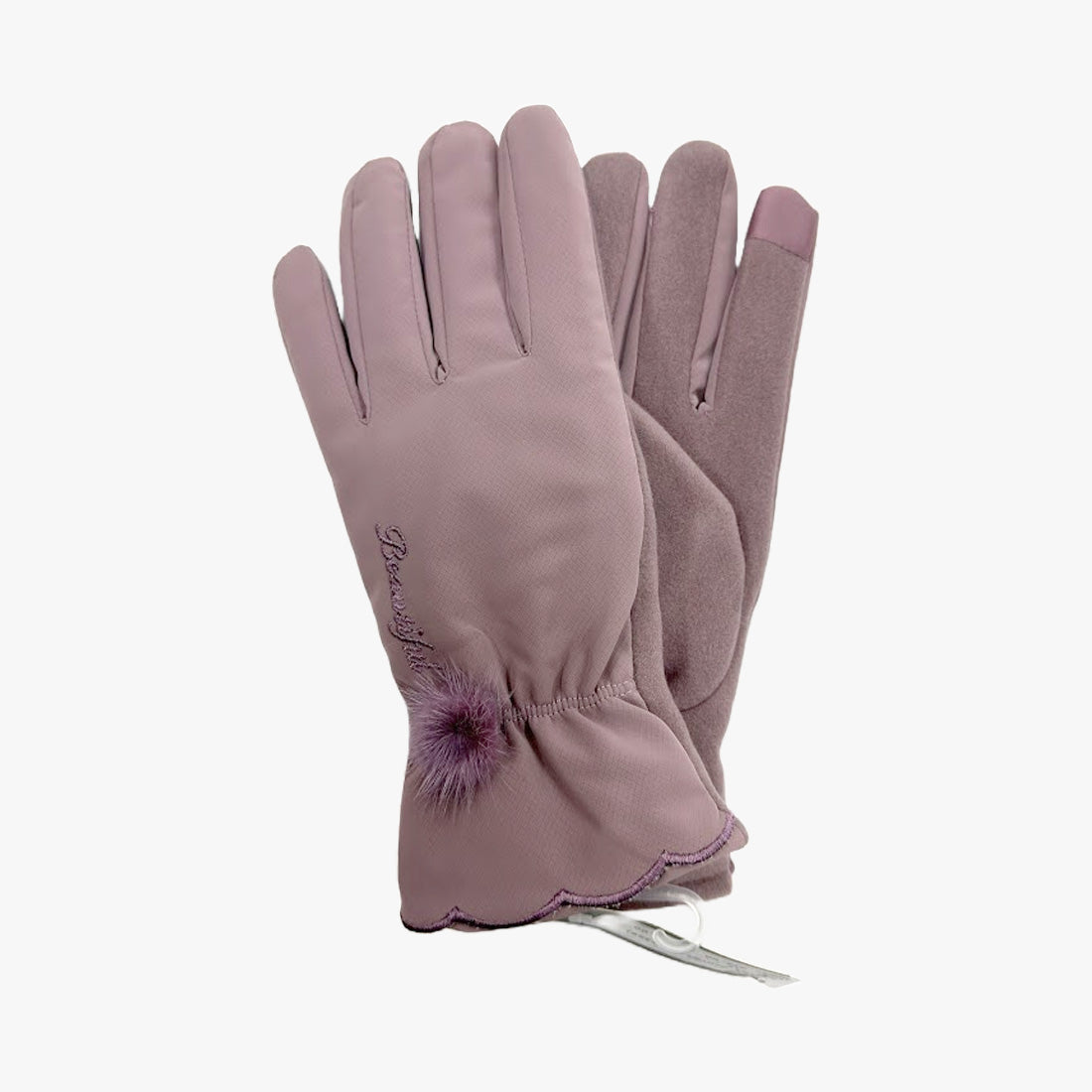 WOEMEN R-THERMAL FUR-LINED WARM WINTER GLOVES (WN75326) - 6820