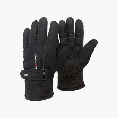 WHOLESALE FUR-LINED SKI WINTER WARM GLOVES ANTI-SLIP AND TOUCH FUNCTIONALITY WITH ADJUSTABLE STRAPS (201674) - 6917