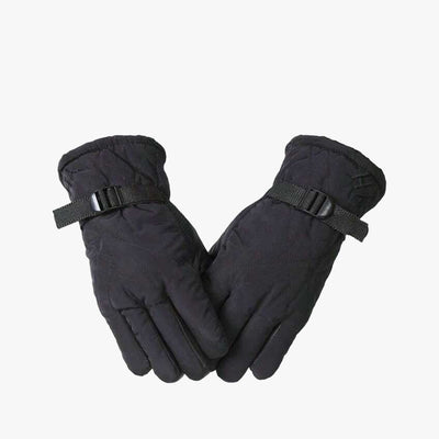 FUR-LINED SKI WINTER WARM GLOVES ANTI-SLIP AND TOUCH FUNCTIONALITY WITH STRAPS (201767) - 6920
