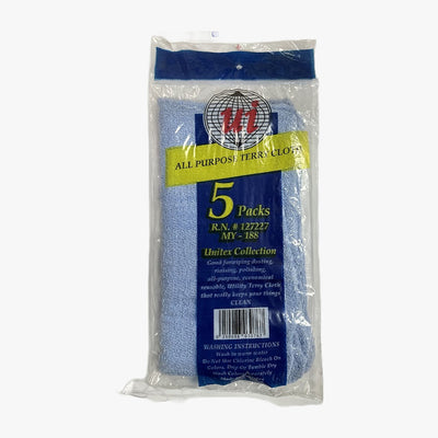 5-PK ALL PURPOSE TERRY CLOTH (UI MY-188) ASSORTED - 7310