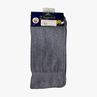 2-PK SUPERIOR VELOUR WASH CLOTH 12in x 12in ASSORTED - 7311