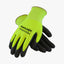 GREASE BUSTERS LATEX PALM CRINKLE COATED POLYESTER WORK GLOVES (NEON) - 8259