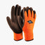 B & G ARTIC GUARD LATEX PALM CRINKLE COATED POLYESTER PREMIUM WORK GLOVES FULL THUMB - 8391