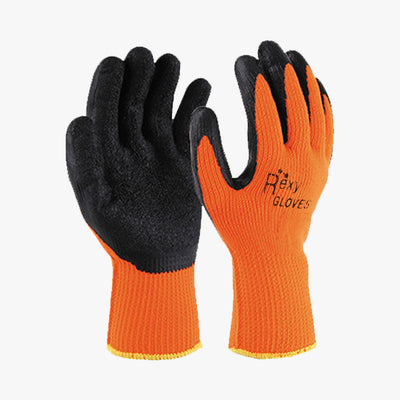 REXY-GLOVE LATEX PALM CRINKLE COATED POLYESTER PREMIUM WORK GLOVES - 8331