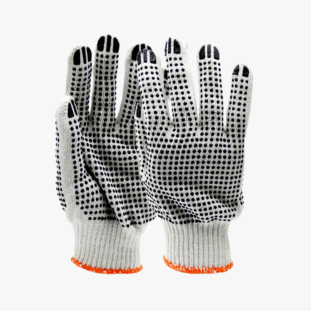 DOT 2-SIDED WORK GLOVES B&G (54715Q) WHITE - 8373