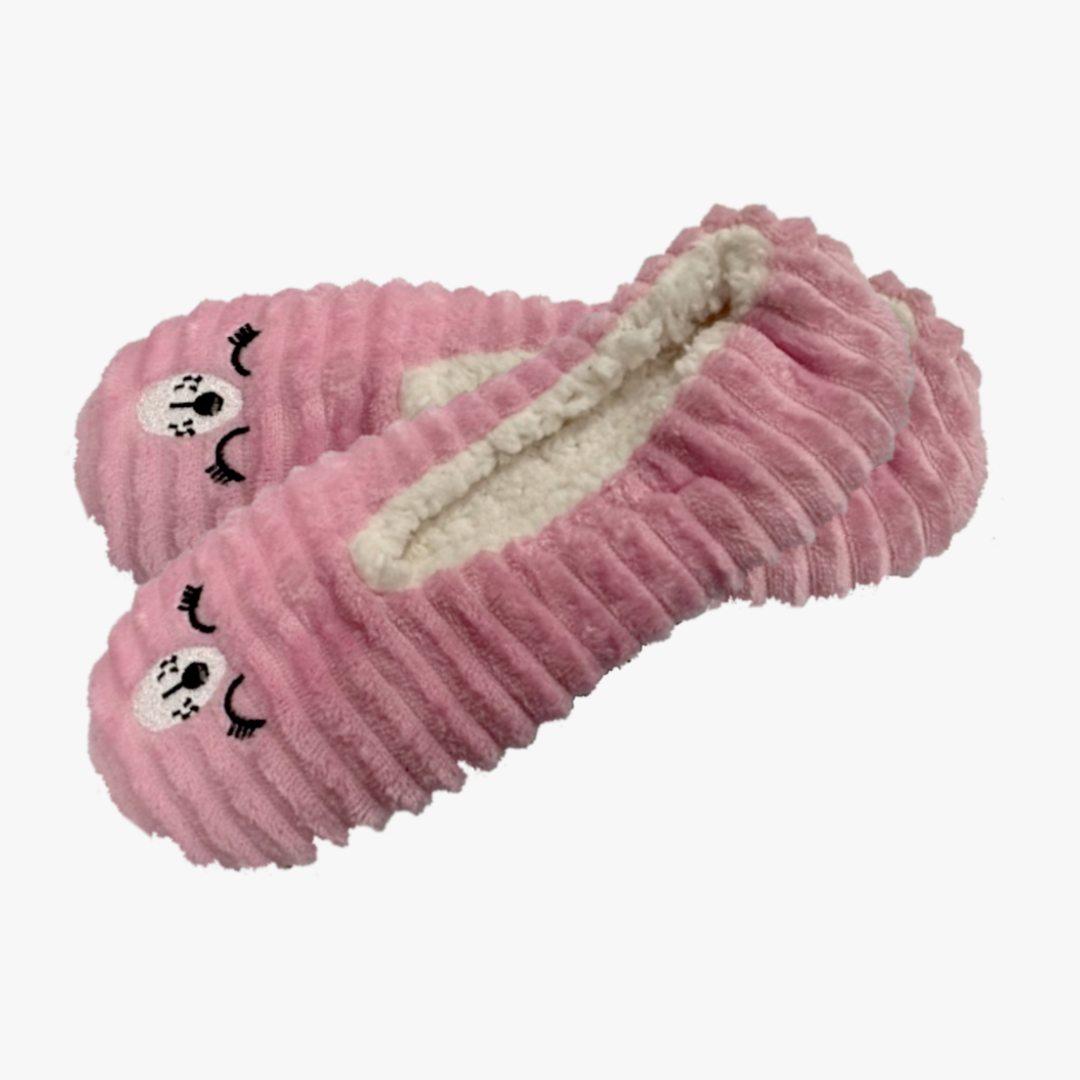 WHOLESALE LADIES HOUSE SLIPPER SOCKS SUPER DELUXE 12 PACK PINK - 9790