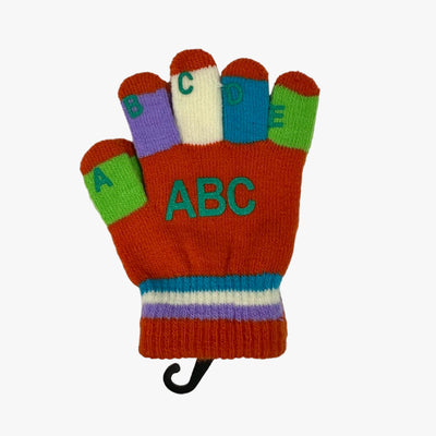 KIDS ABC WINTER GLOVES ASSORTED COLORS - 6905