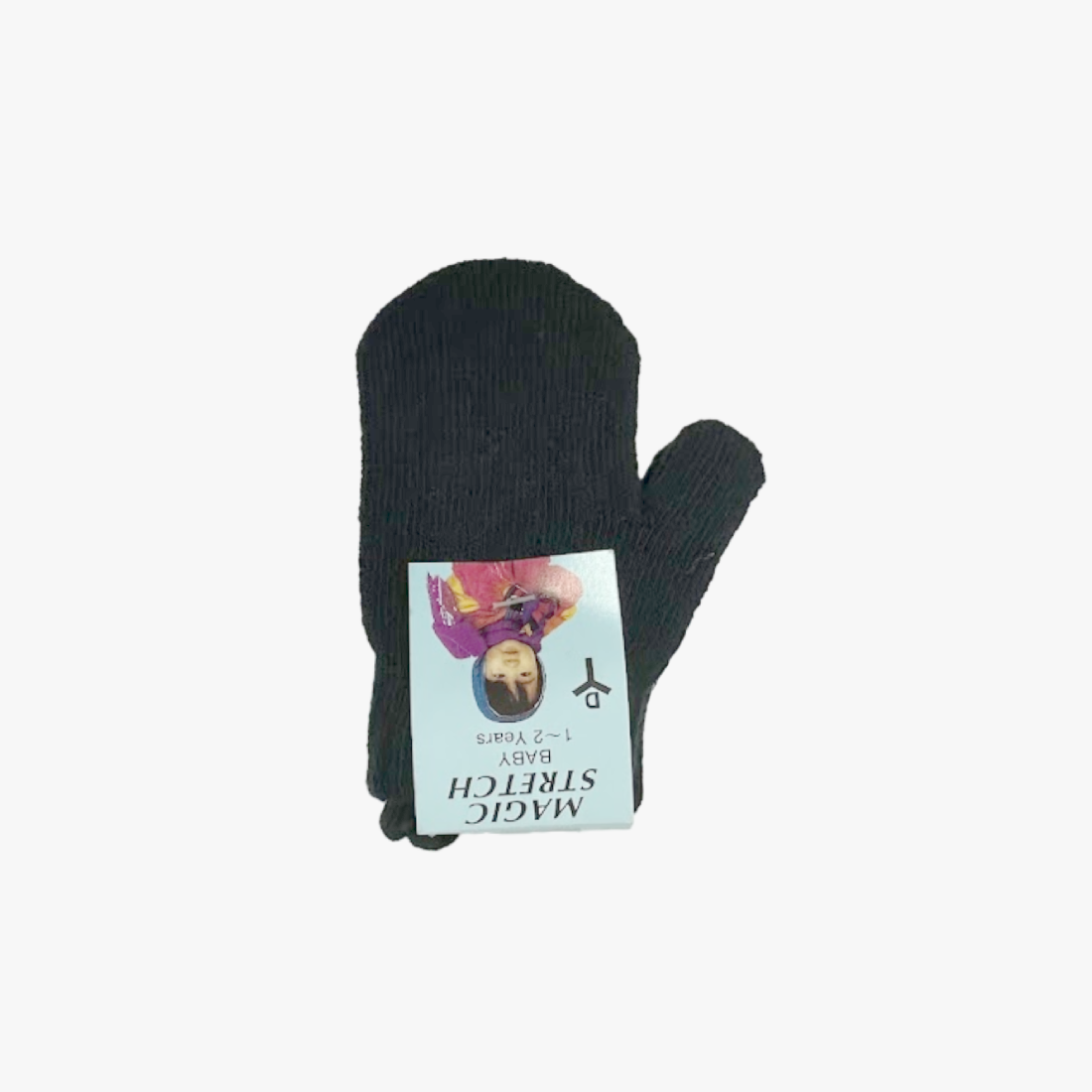 BABY MAGIC MITTEN GLOVES BLACK - 6907