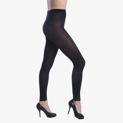 WHOLESALE WOMEN FOOTLESS TIGHTS WITH LACE ENDS ONE SIZE SEXY LEGS - 1185