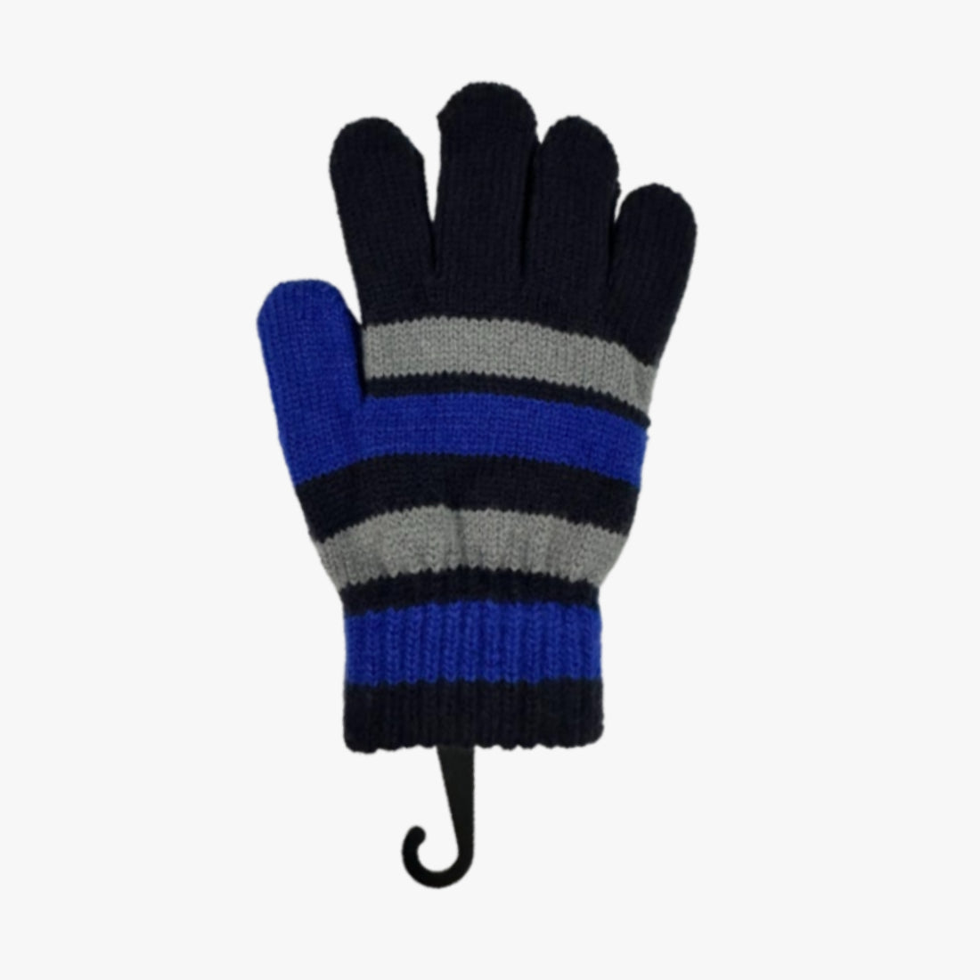 CLASSIC FASHION WHOLESALE KIDS STRIPED WINTER GLOVES ASSORTED COLORS - 6903