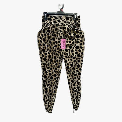 WOMEN LOOSE FIT FASHION LIGHT-WEIGHT LEOPARD PRINT JOGGERS WITH SIDE POCKETS- 3615