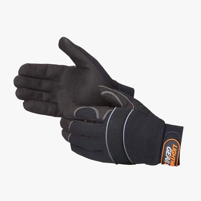 LIGHTNING-GEAR SIMULATED LEATHER PALM PREMIUM MECHANICAL WORK GLOVES - 8395